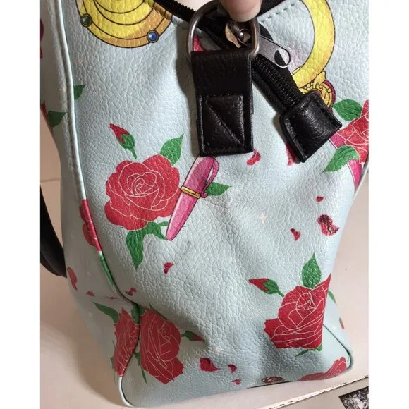 RARE! Loungefly Sailor Moon Purse Crossbody & Satchel Gadgets & Roses Print READ - Picture 8 of 16